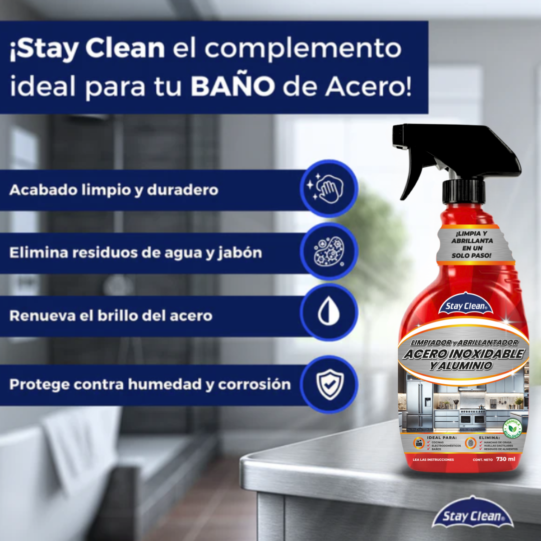 Limpiador y Abrillantador para Acero Inoxidable y Aluminio