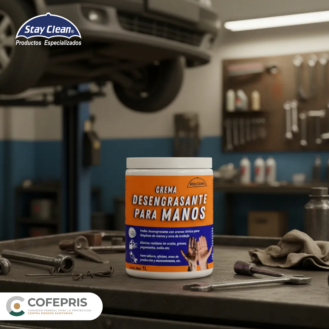 Degreasing hand cream