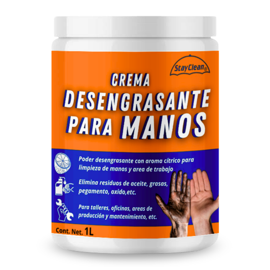 Degreasing hand cream