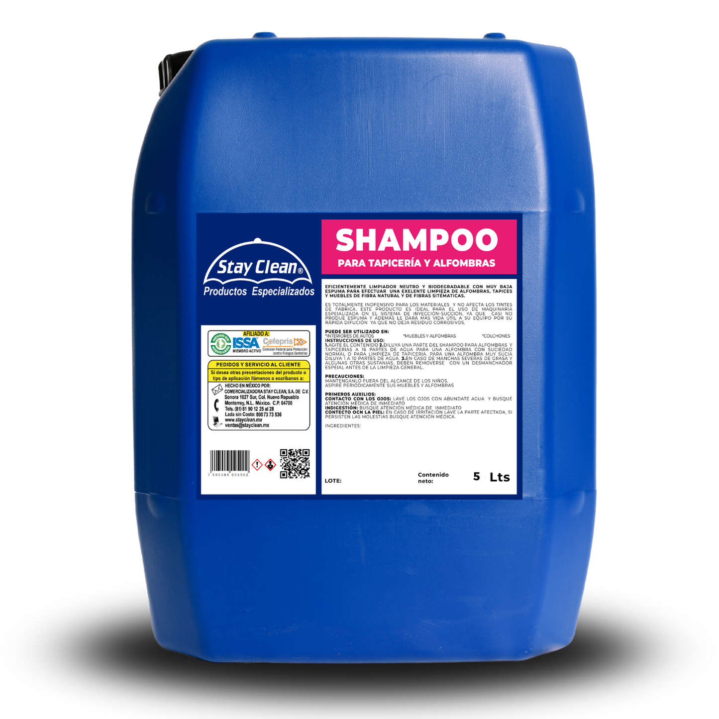 Shampoo de Baja Espuma Para Tapicería y Alfombras