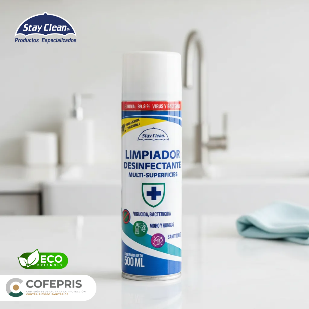 Limpiador desinfectante multisuperficies en aerosol 500 ml