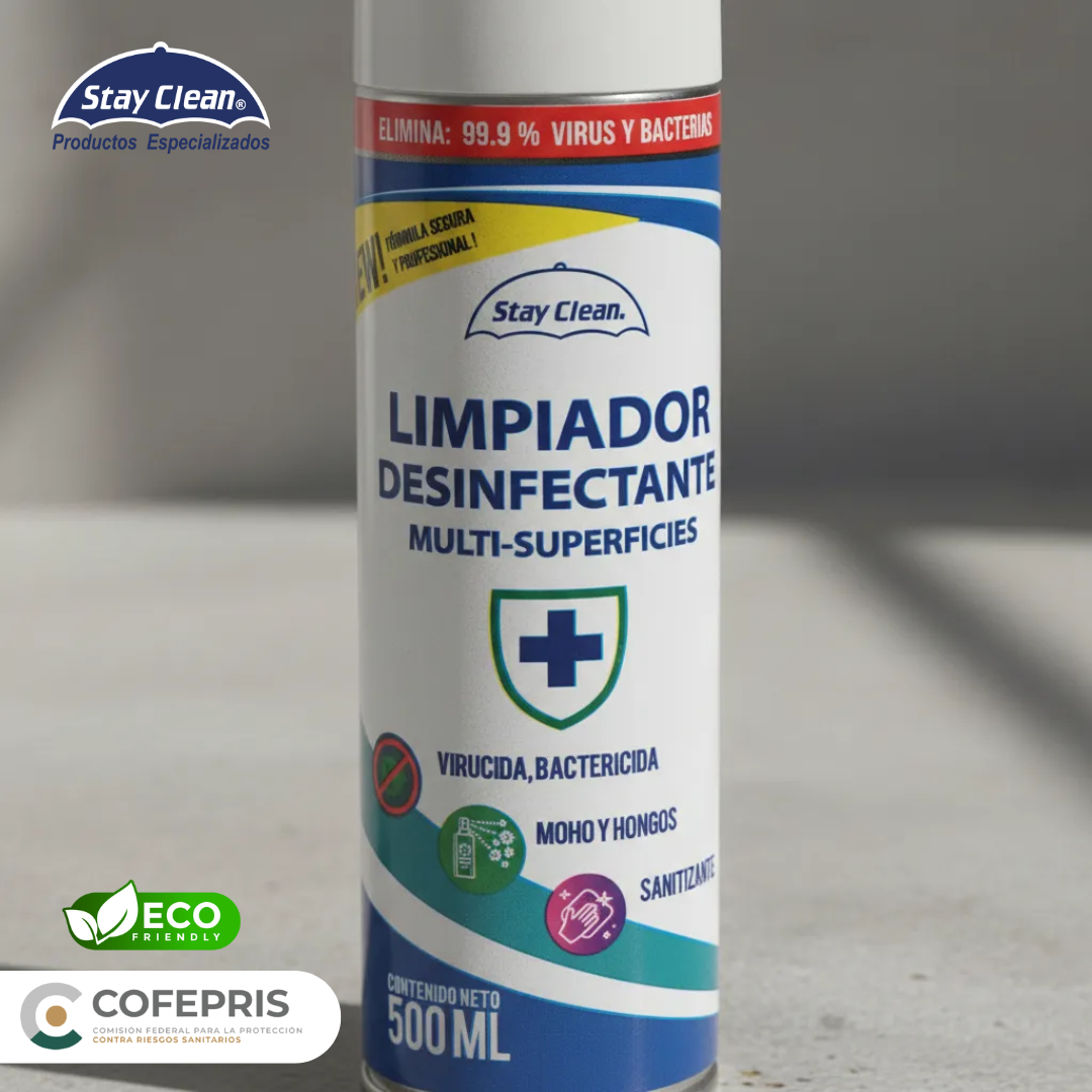 Limpiador desinfectante multisuperficies en aerosol 500 ml